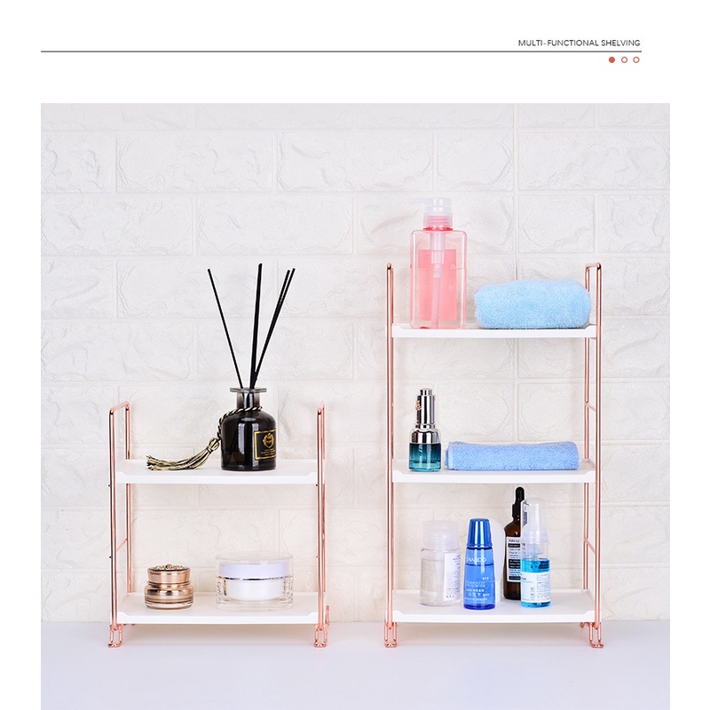 Hàng quốc tế Kệ trang điểm inox hồng rosegold SHESHOP SHE41 Vòi sen & vòi xịt vệ sinh