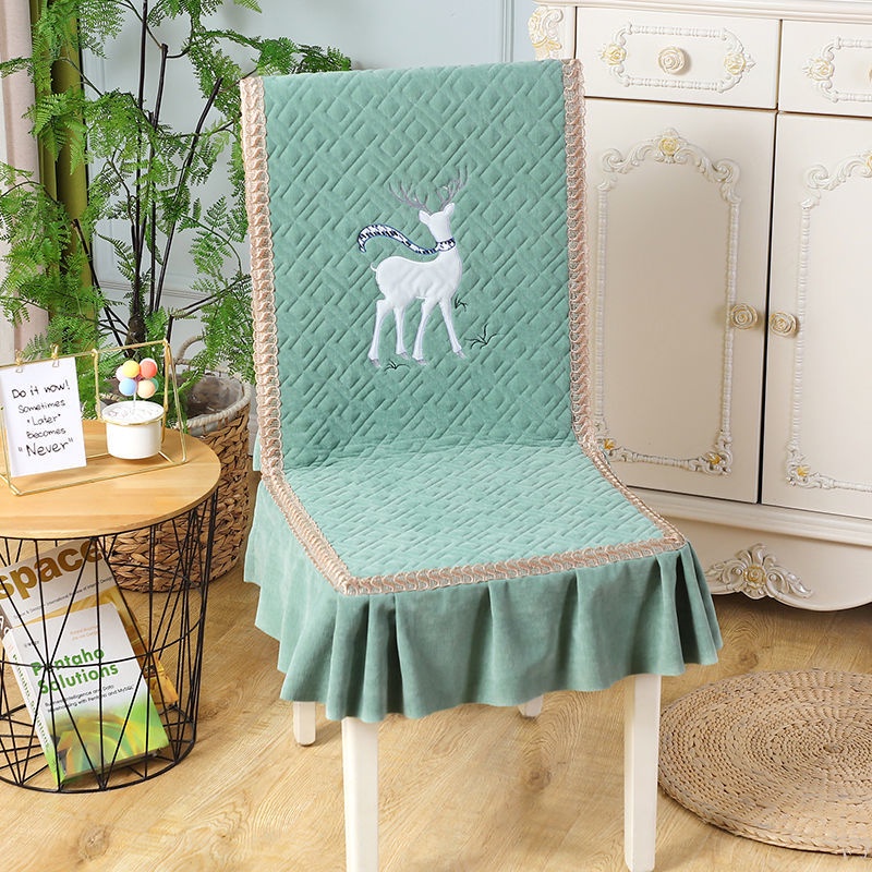 Vỏ Bọc Ghế Ăn Tối Giản Hiện Đại Bằng Vải Cotton Không Trượt Một Mảnh Cao Cấp