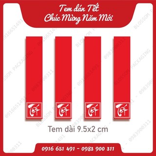 [SẴN] 36 Tem decal Tết dài 2x10cm