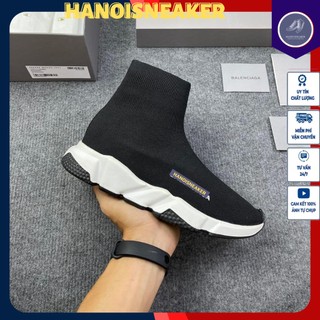 Giày thể thao balen speed trainer đen, giày sneaker nam nữ đen cao cấp full box
