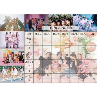 combo 2 tờ Thời Khoá Biểu blink TKB2 size A5 idol kpop