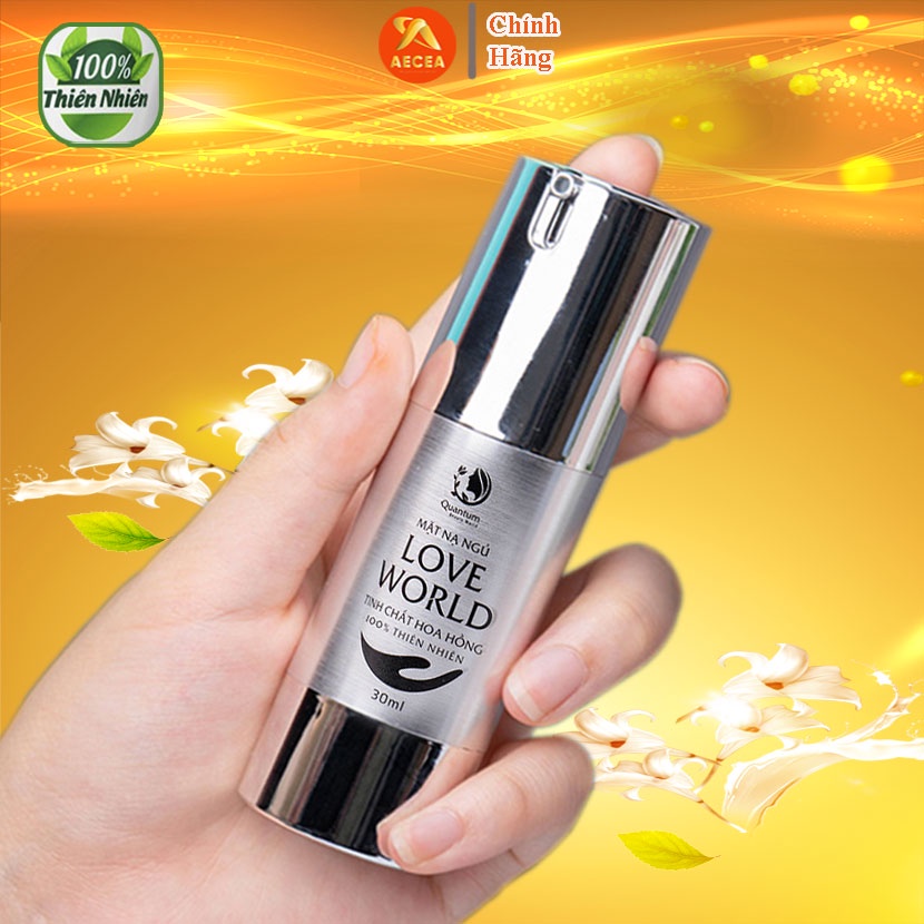 Mặt Nạ Ngủ Kem Dưỡng Da Ban Đêm Tinh Chất Hoa Hồng Cấp Ẩm Trắng Da Cấp Collagen Chống Lão Hóa Cho Da Dầu, Khô Love World