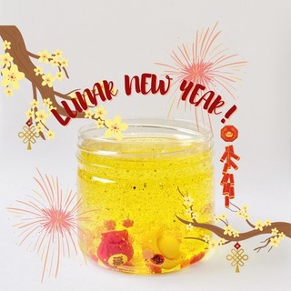 Lunar new year // slime tết năm mới, slime trong// slime kim tuyến vàng, charm bao lì xì// đồ chơi cho bé