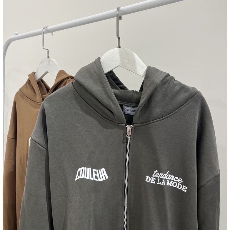 ÁO KHOÁC NỈ HOODIE ZIP BASIC COULEUR TENDANCE LOCAL BRAND HD01
