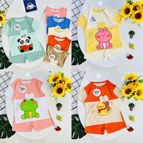 Đồ bộ bé trai , đồ bộ bé gái cộc tay thun lạnh cho bé từ 5kg đến 15kg - JKIDSVN