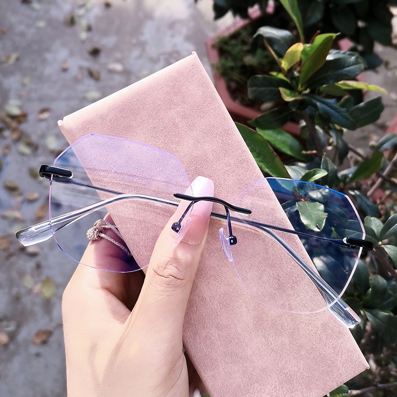 Mắt Kính Không Gọng Chống Ánh Sáng Xanh Thời Trang Mới Cho Nam Và Nữ