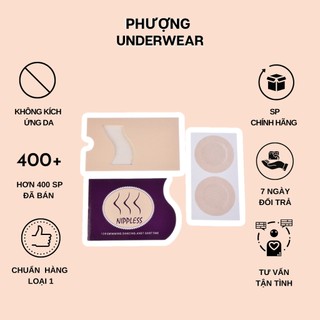 Gói 5 cặp miếng dán ngực giấy hình tròn siêu dính loại 1