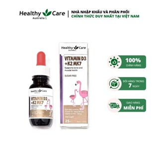 Vitamin D3 K2 MK7 Healthy Care tăng cường miễn dịch, Hộp 25ml