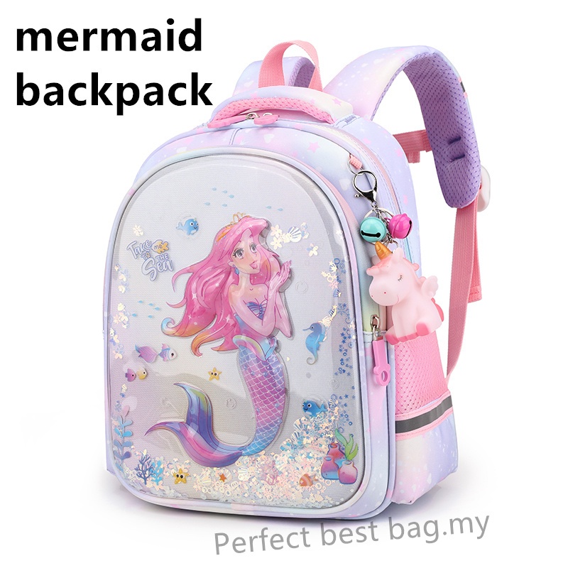 Ba Lô Nàng Tiên Cá / Nàng Tiên Cá Chống Thấm Nước Có Vỏ Bọc Cho Bé Gái