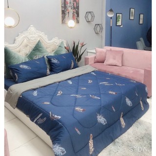 Bộ chăn hè ga gối cotton đũi,set 4 món cao cấp