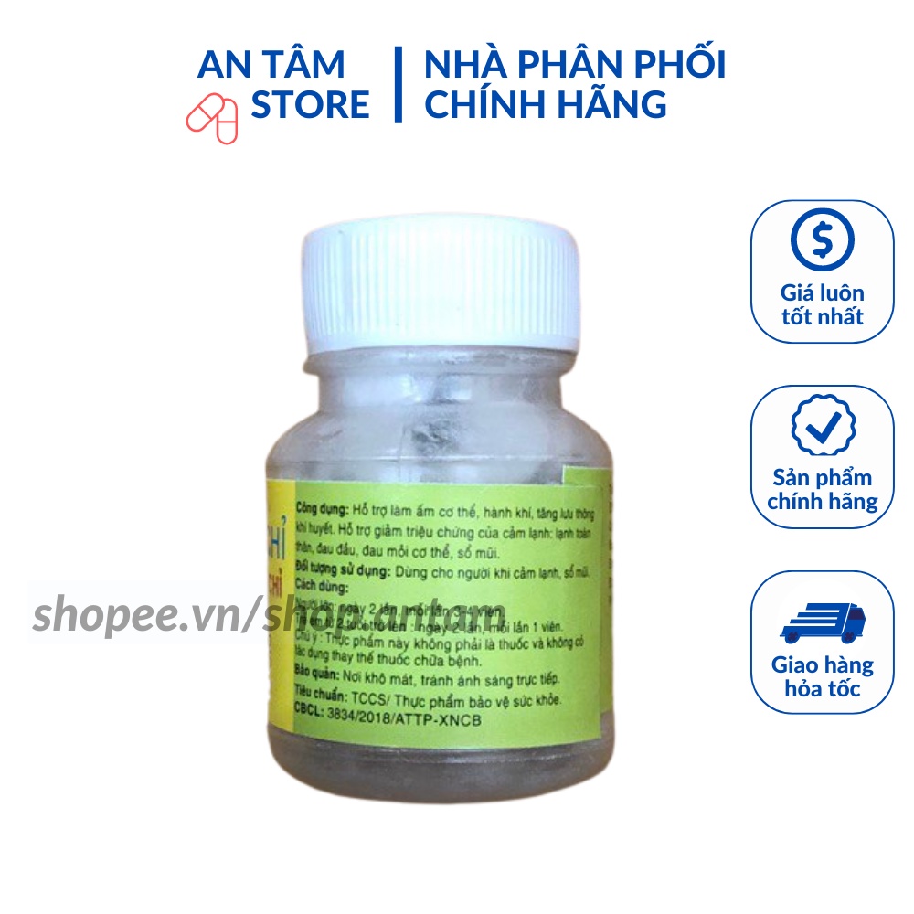 Cảm xuyên hương lọ 100 viên