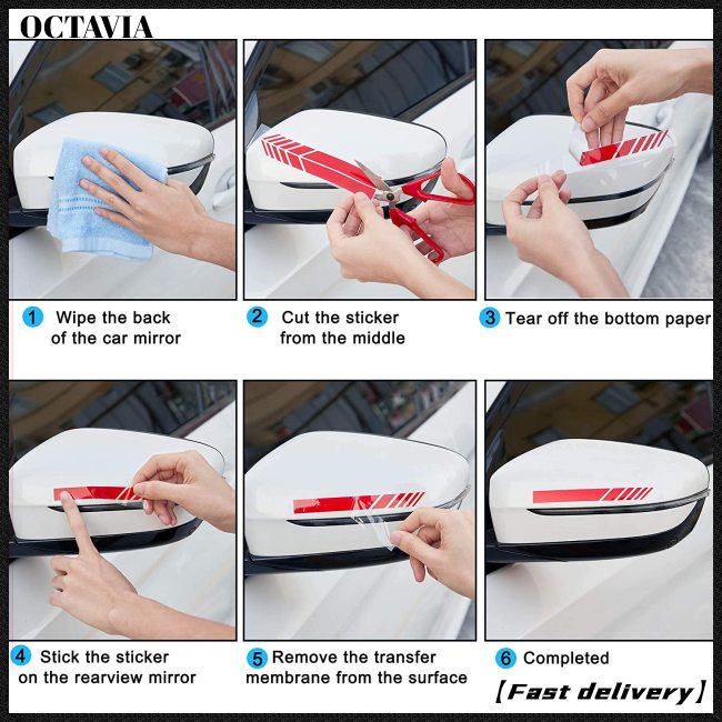 Miếng Dán Trang Trí Gương Chiếu Hậu Xe Hơi Thông Dụng