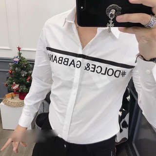 Áo sơ mi trắng nam đính đá cổ bẻ 2 màu trắng đen