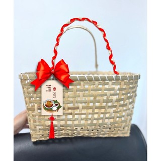 Giỏ quà tết, giỏ cật tre bền đẹp, lẵng đựng quà tết Mây Tre Đan Thuỷ Khanh