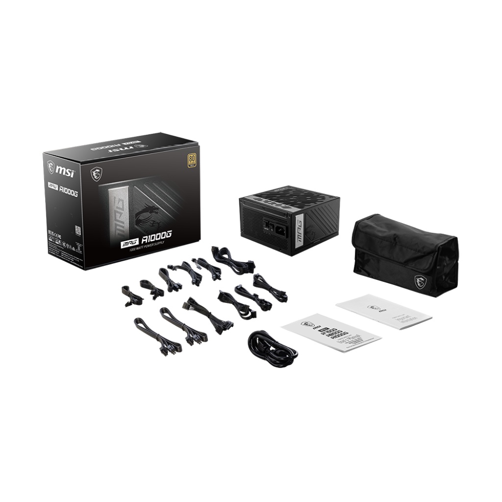 Nguồn máy tính MSI A1000G 1000w  Hàng chính hãng bảo hành 10năm