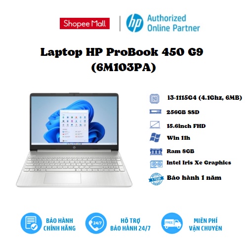 [Mã ELHP10 giảm 10% đơn 10TR] Laptop HP 15s-fq2712TU (7C0X2PA)/ Intel Core i3-1115G4 / RAM 8GB/ 256GB