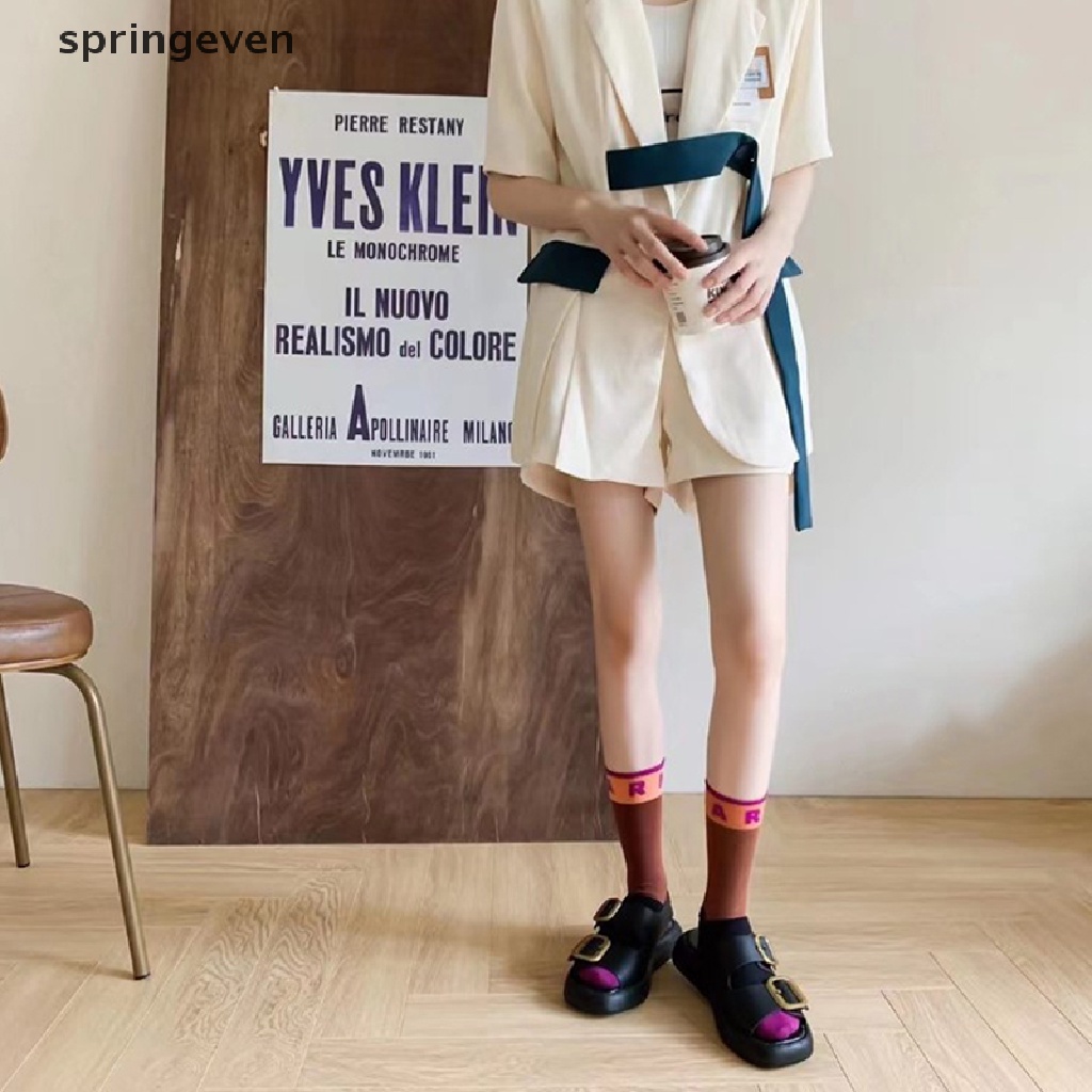 Đôi Vớ Thể Thao Bằng Cotton Nguyên Chất In Chữ Thời Trang Xuân 2022