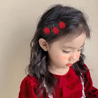 Kẹp Tóc Hoa Hồng Đỏ Dễ Thương Cho Nữ