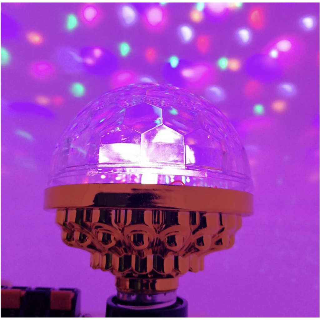 Đèn Led Nháy chớp 7 màu tự xoay cao cấp, nhiều hiệu ứng tia chớp nhấp nháy, đổi màu, an toàn khi sử dụng