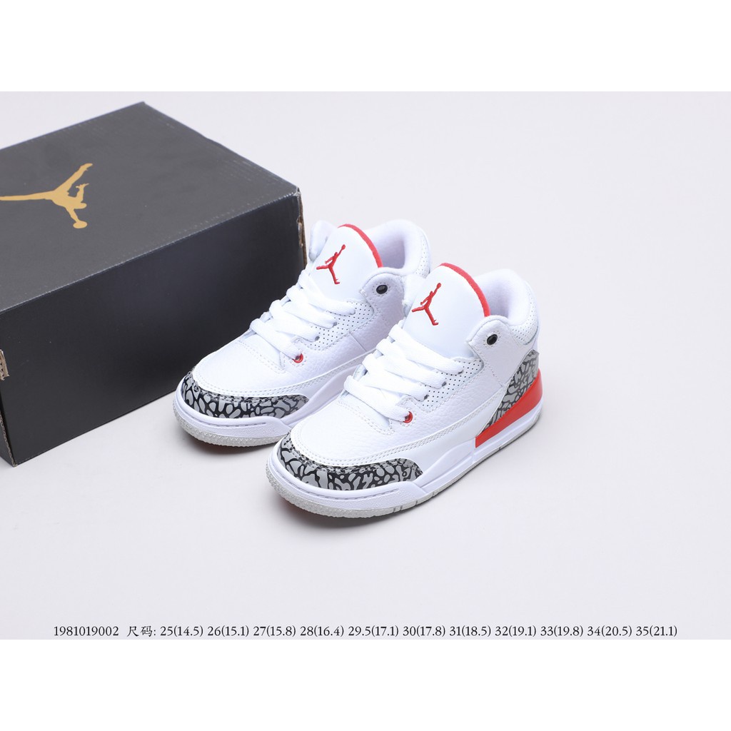 * Hàng Có Sẵn * Giày Bóng Rổ Trẻ Em Air Jordan 3 Retro AJ 3 4 5 6 7 8 9 10 11 Tuổi Trọng Lượng Nhẹ Cho Học Sinh