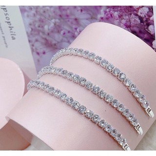 Lắc tay full đá size đá to 4li bạc cao cấp