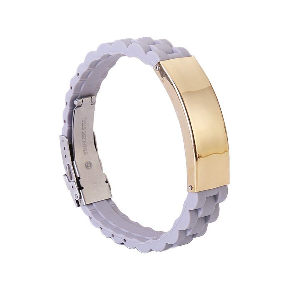 Vòng Tay Silicone Đơn Giản Nhiều Màu Sắc Tương Phản Cho Nam Và Nữ