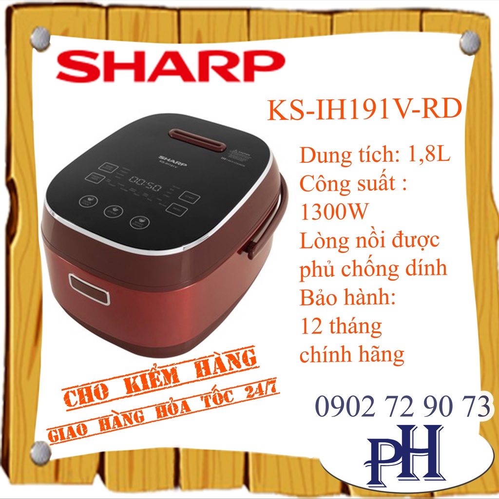 Nồi cơm điện cao tần Sharp 1.8 lít KS-IH191V-RD