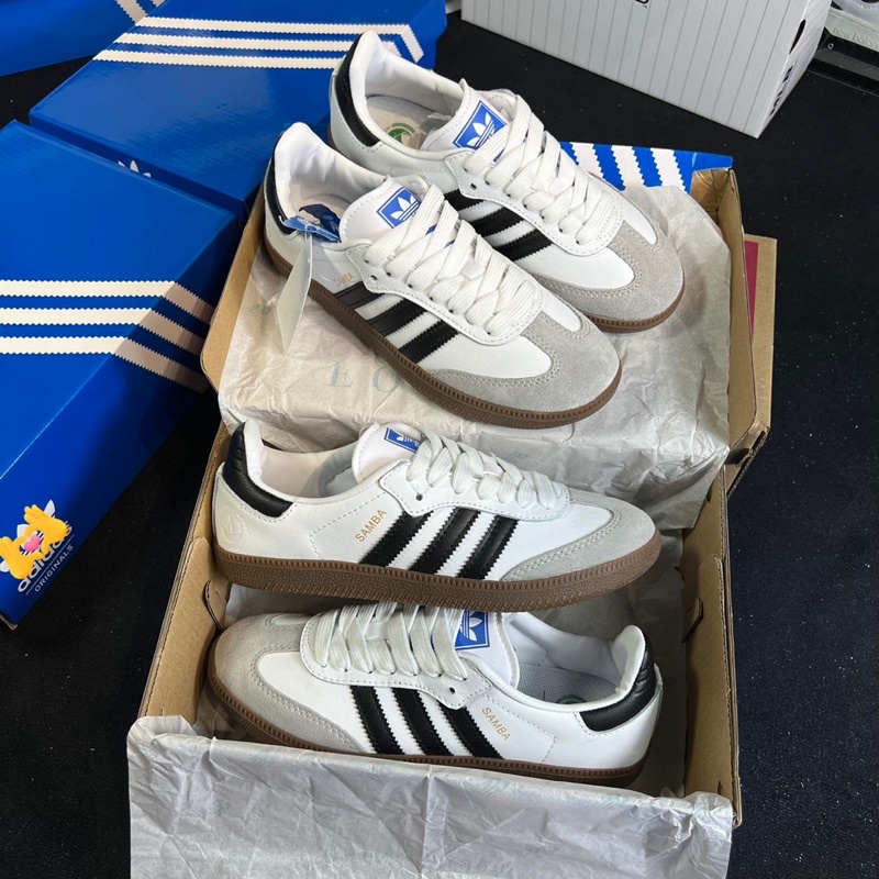 Giày thể thao Samba SC 4 màu trắng đen đế nâu full sz Nam nữ bill box from bé đi lên 1 sz mới vừa