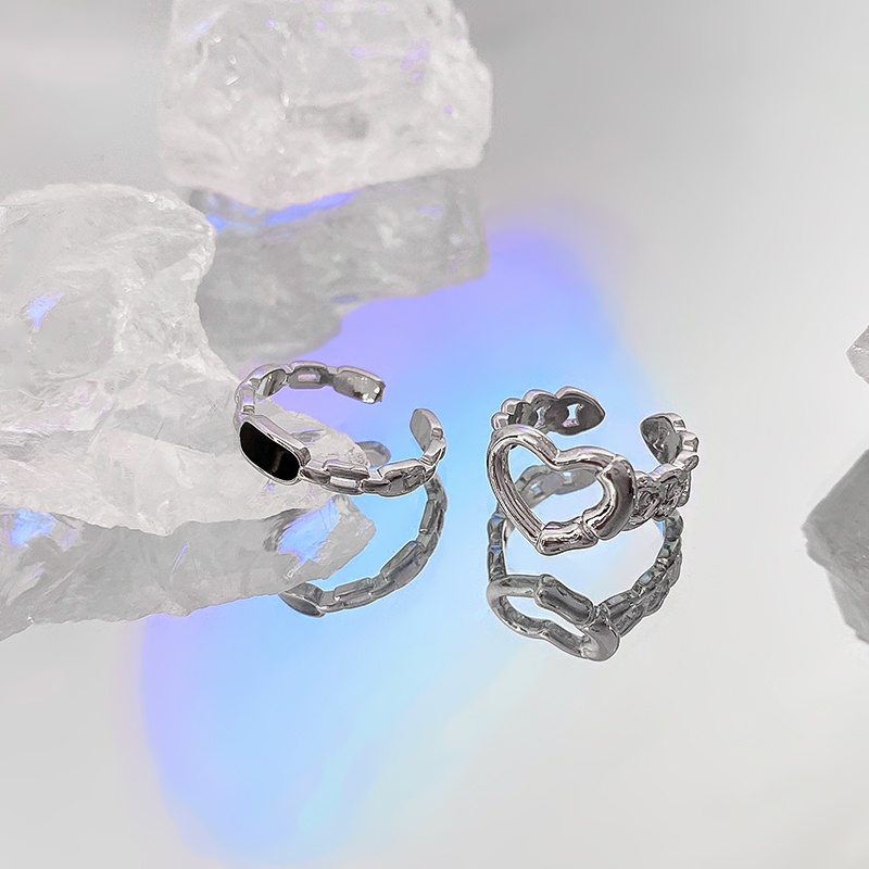 Nhẫn Hình Trái Tim Phong Cách Hàn Quốc Thời Trang Cho Cặp Đôi