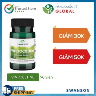 Swanson vinpocetine, 90 viên, hỗ trợ thúc đẩy trí nhớ và sự tập trung