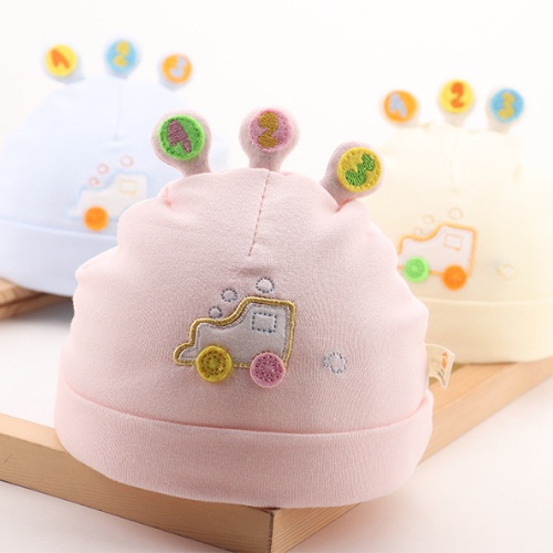 Mũ Sơ Sinh Cao Cấp Siêu Mềm, Mịn Cho Bé Họa Tiết Ô Tô Cực Xinh Cho Bé 0-3 Tháng Doomi Store - SP362