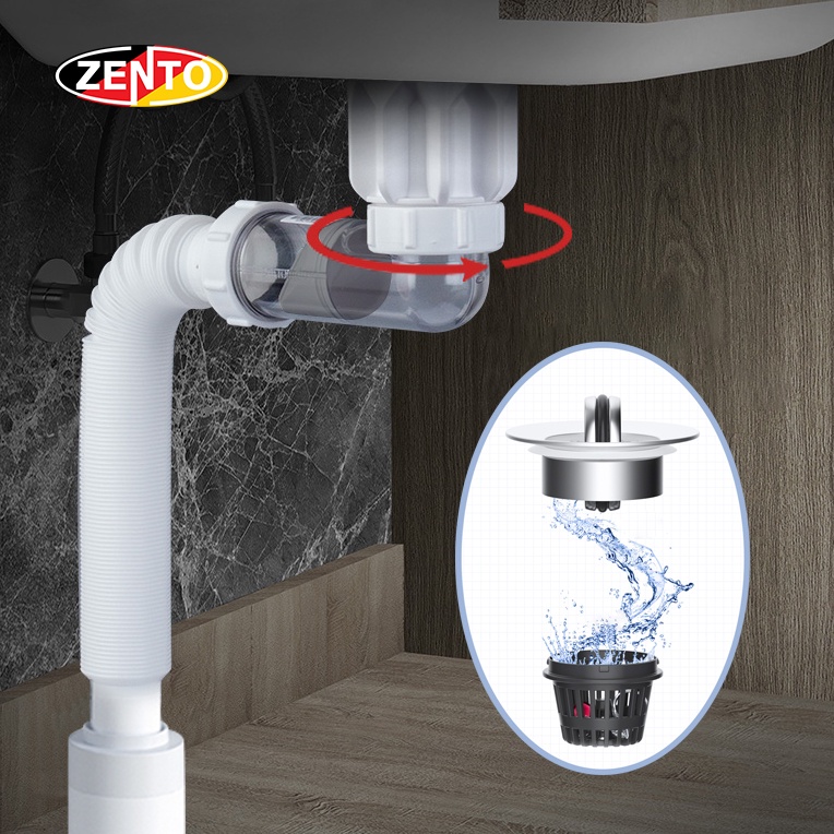 Bộ xi phông & ống xả mềm lavabo ZXP046.