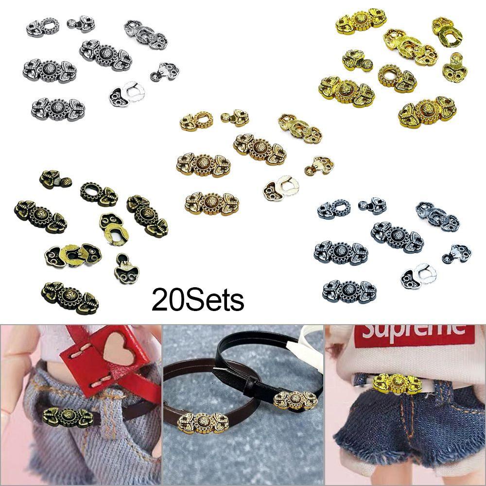 Set 20 Khóa Thắt Lưng Mini Bằng Kim Loại Chất Lượng Cao Dành Cho Búp Bê