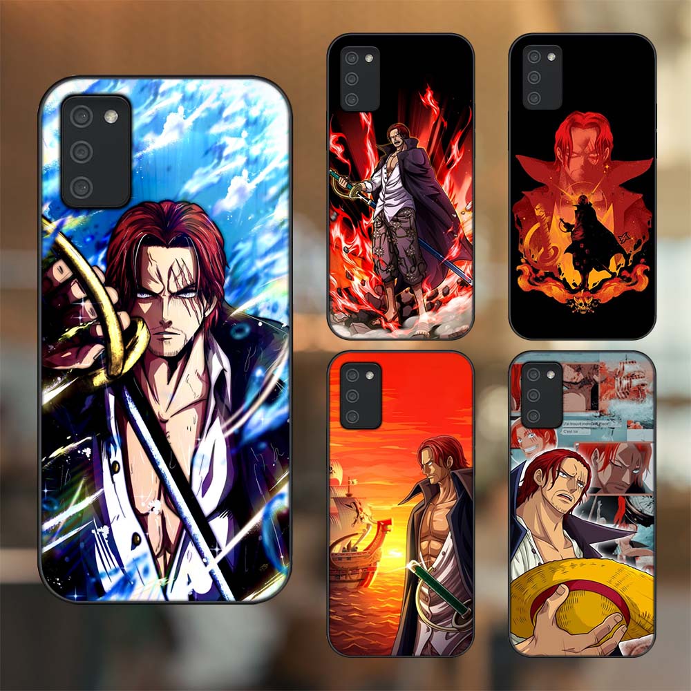 Ốp lưng Samsung A02s viền đen in hình Shanks One Piece Đảo Hải Tặc