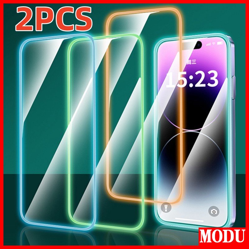 Set 2 Kính Cường Lực Bảo Vệ Màn Hình Điện Thoại IPhone 14 13 12 11 8 7 6 X XS XR Plus Pro Max Mini Kèm Phụ Kiện
