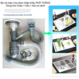 bộ xả bồn rửa chén đơn và đôi