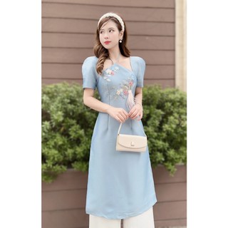 Áo dài kèm quần sang chảnh đi chơi dạo phố Tahe V219