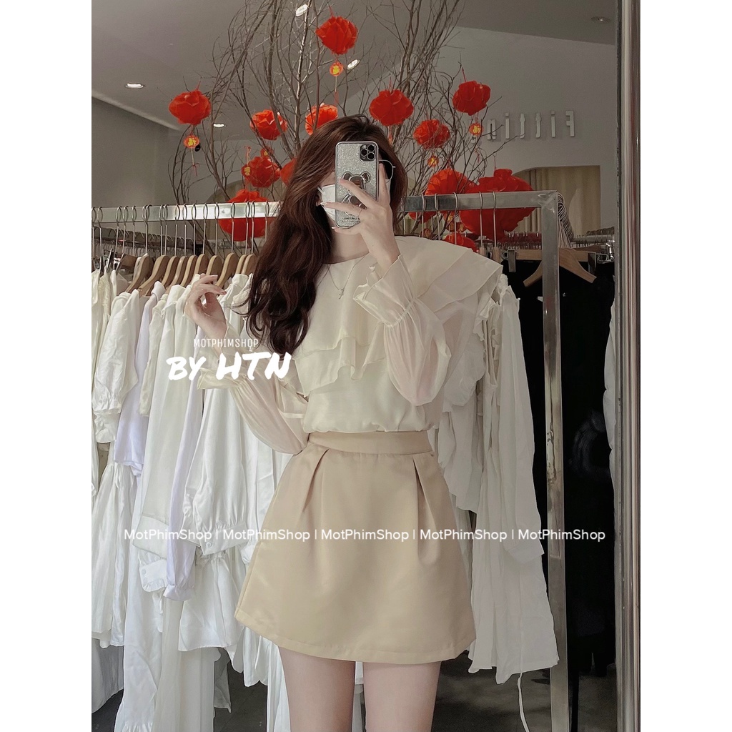 SET ÁO VOAN BÈO + CV,  set tiểu thư