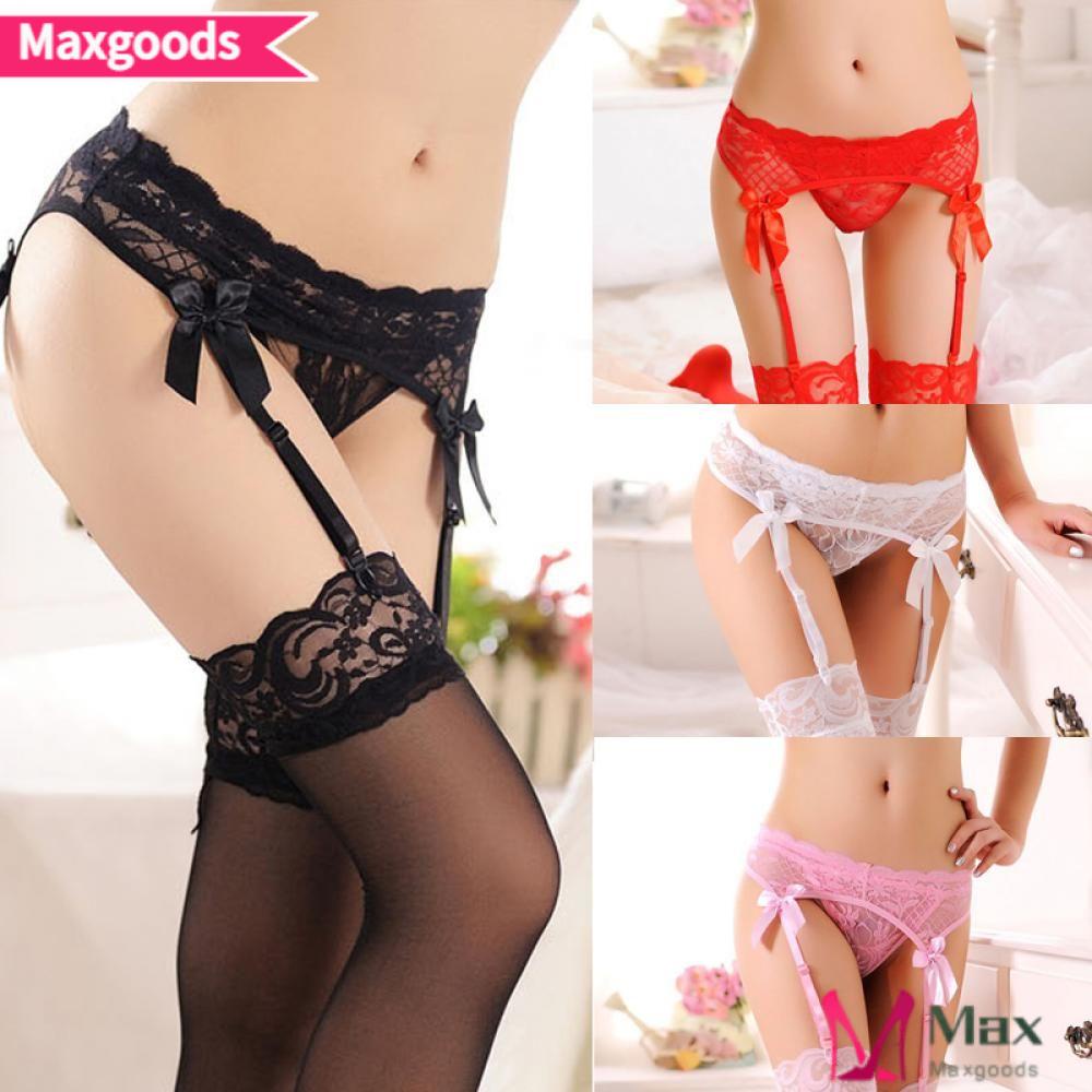 Đai Nịt Bít Tất Ren Phối Nơ Thời Trang Quyến Rũ Cho Nữ