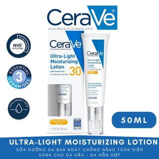 Kem Dưỡng Ngày Da Dầu CeraVe Ultra-Light Moisturizing Lotion SPF30 (50ml)