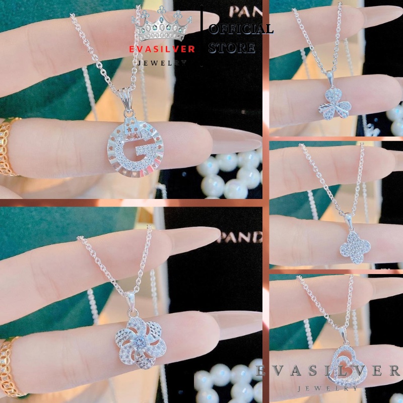 Dây chuyền hoa phay Ý cao cấp Mix mặt nạm đá thời trang