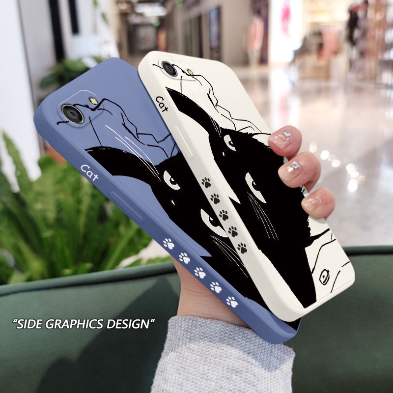 Ốp Điện Thoại Silicon Dẻo Họa Tiết Chú Mèo Dễ Thương Cho IPhone 8 7 6 6S Plus SE 2020