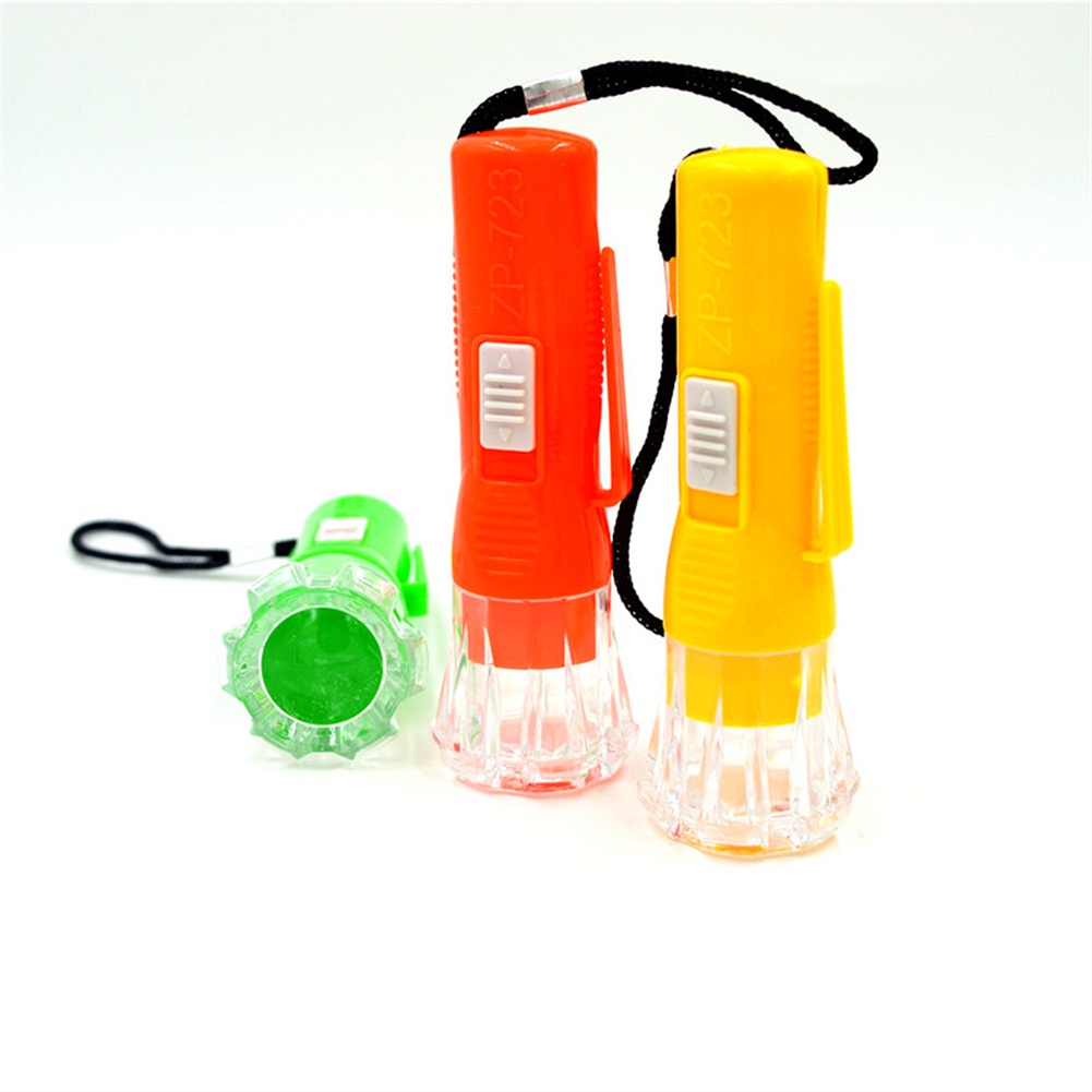 Đèn Pin Mini Cho Trẻ Em Bằng Nhựa Mới Đèn Pin Nhỏ Cầm Tay Led Pha Lê Trong Suốt Cho Gia Đình FATE1