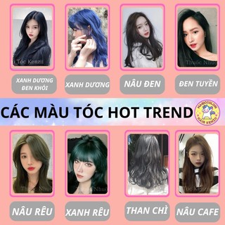 Thuốc Nhuộm Tóc NÂU ĐEN - XANH DƯƠNG ĐEN KHÓI Không Tẩy Tặng Oxy Trợ Nhuộm Găng Tay | Thuốc Nhuộm Tóc Tại Nhà Tone Nâu