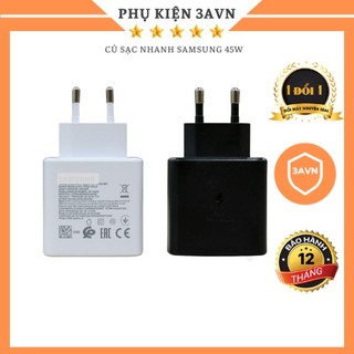 Sạc siêu nhanh 45W nhà SAM type C- type C.dùng cho s20,s22,s24, fold2,fold3,4...bảo hành 12 tháng( chuẩn sạc siêu n