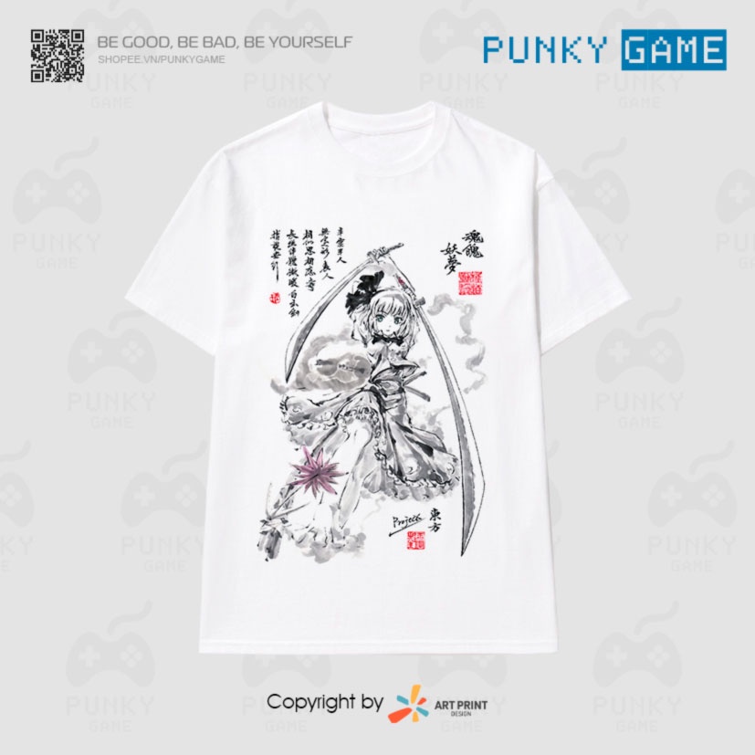Áo thun Anime Touhou Project Black Art Collections ngắn tay