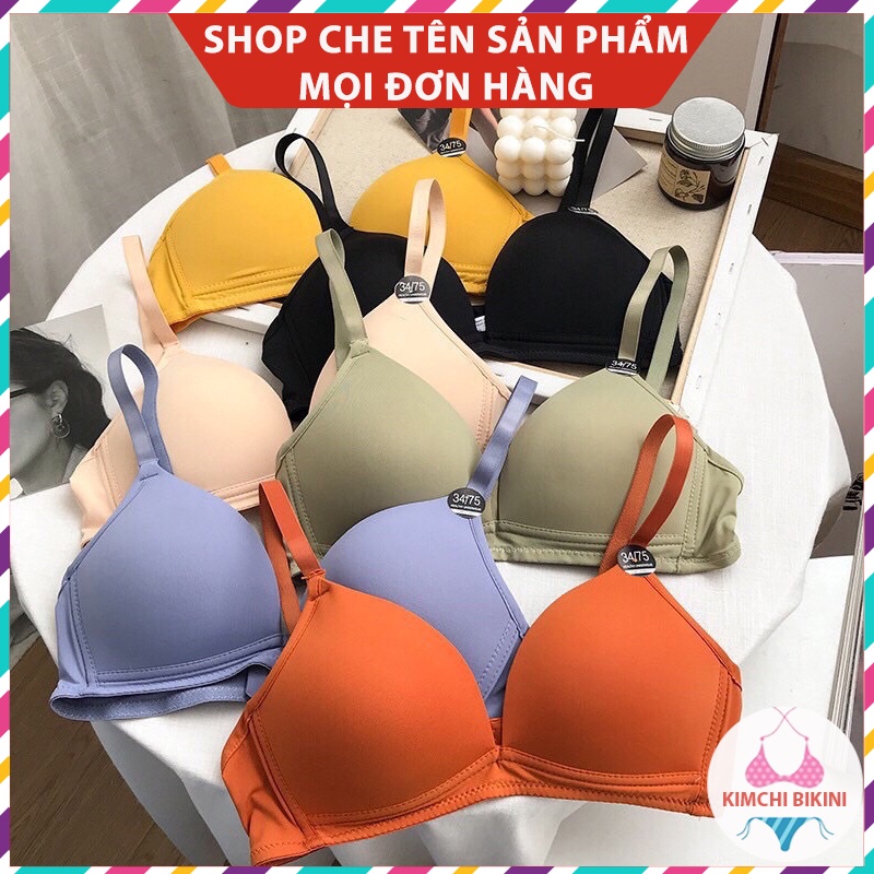 Áo Con Nữ Su Trơn Xuất Nhật Mẫu Mới Áo Nót Đệm Mỏng Không Gọng Chống Hằn Mỡ KIMCHIBIKINI AL026