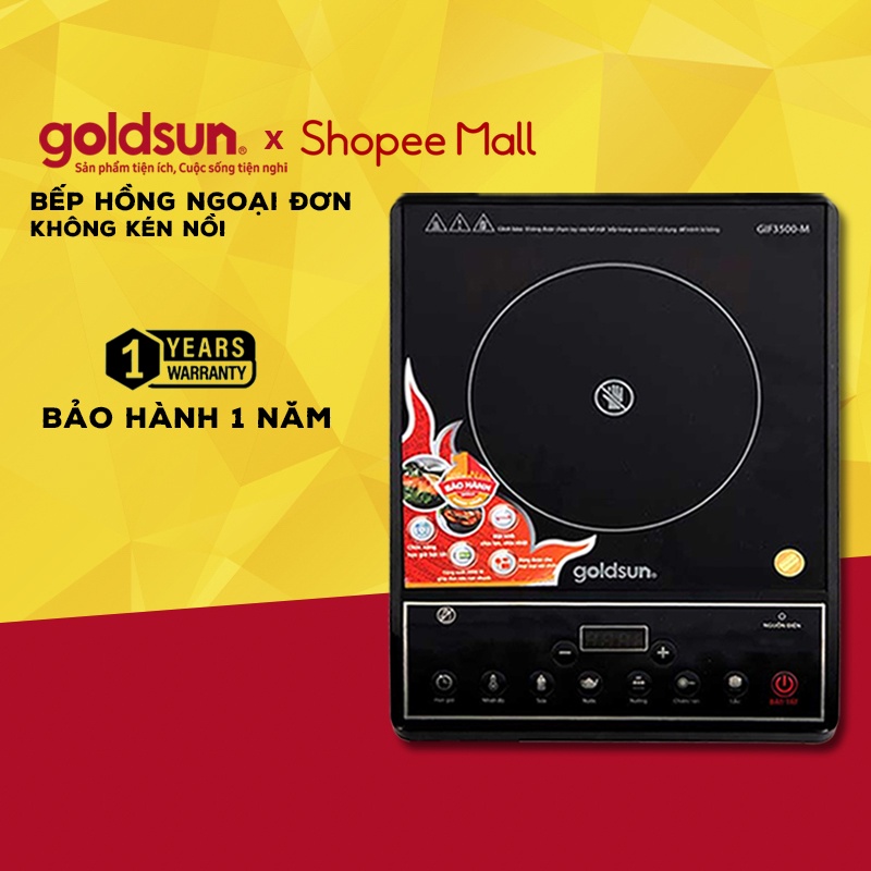 Bếp hồng ngoại Goldsun GIF3500-M mặt kính Ceramic, công suất 2000W