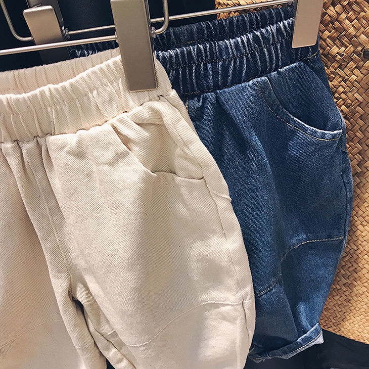 Quần Jean Baggy Dài Phong Cách Phương Tây Thời Trang Xuân Thu Cho Bé Trai Và Gái