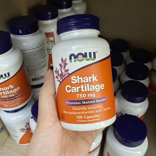 Viên uống sụn cá mập now shark cartilage 750mg 100 viên - hàng mỹ